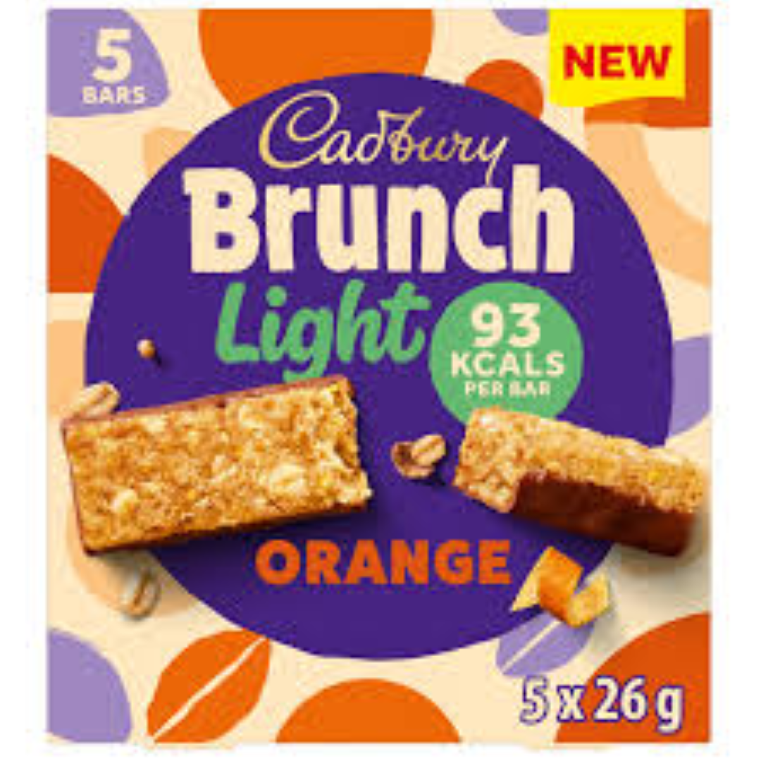 CADBURY BRUNCH LIGHT ORANGE 5BARS 130G